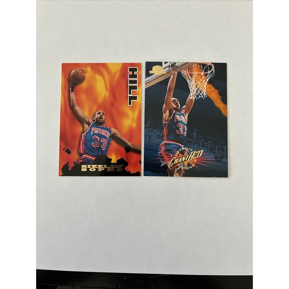 2 Card Lot - 1995-96 Skybox Premium - Grant Hill #35‎ & 1995 Skybox Sizzlin Soph